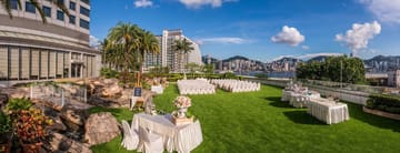 Outdoor wedding area